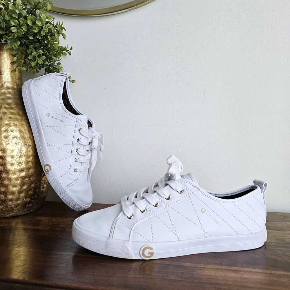 G By Guess Women's Orfin Faux-Leather Sneakers with Brand Accents Size 10 M - Picture 1 of 16